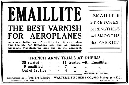 Emaillite Aeroplane Varnishes & Dopes                            