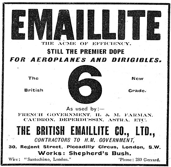 No 6 Grade British Emaillite Aeroplane Dope                      