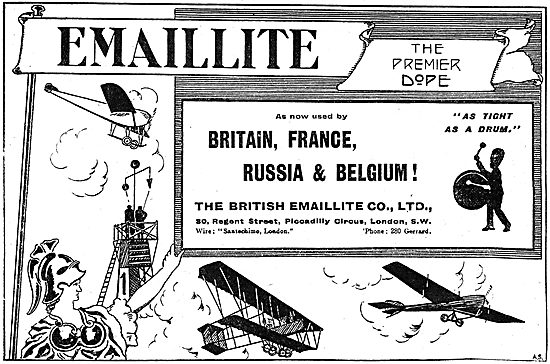 Emaillite Aircraft Dope Used By Britain, France, Russia & Belgium