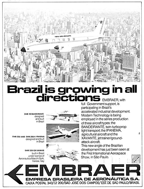 Embraer Bandeirante - Embraer Ipanema - Embraer Xavante          