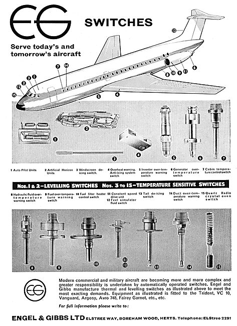 Engel & Gibbs Switches For Aircraft                              