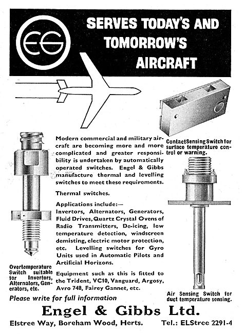 Engel & Gibbs Air Sensing Switch For Duct Temeperature Sensing   