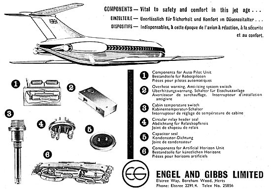 Engel & Gibbs Temperature Sensitive Control & Warning Switches   