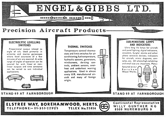 Engel & Gibbs Switches For Aircraft                              