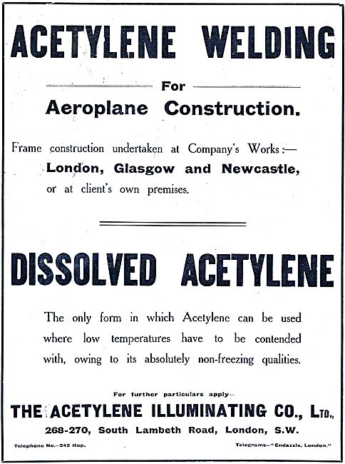 Acetylene Illuminating Co: Dissolved  Acetylene                  