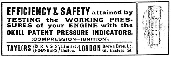 Taylors (Brass Founders) Ltd Okill Pressure Indicators           