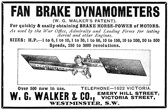 W.G.Walker & Co - Fan Brake Dynamometers                         