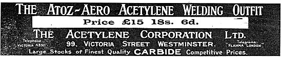 The Acetylene Corporation - Atoz-Aero Acetylene Welding Ouffit   