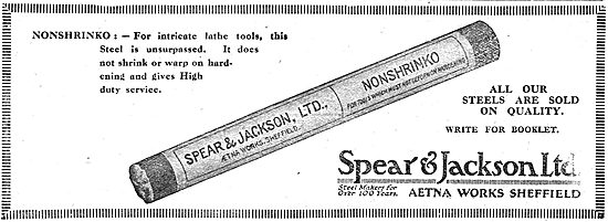 Spear & Jackson Steel & Lathe Tools                              