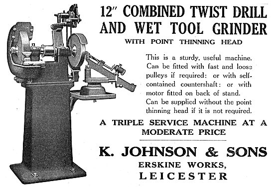 K.Johnson & Sons Machine Tools. Erskine Works. Leicester         