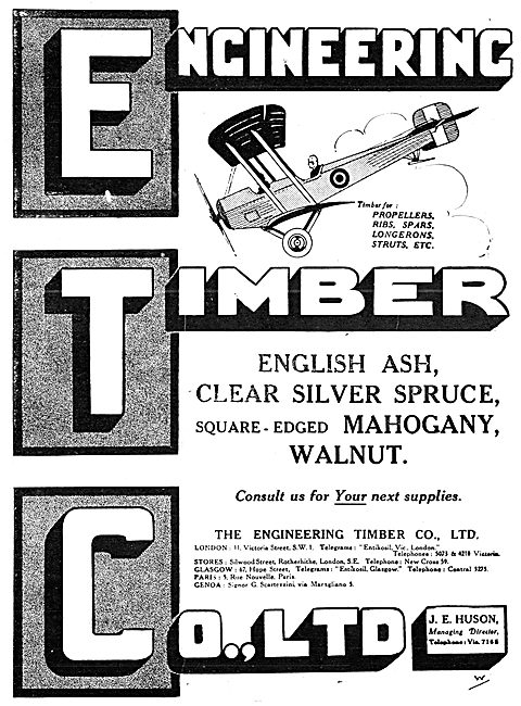 The Engineering Timber Co - Wood For Aircraft Constructors       