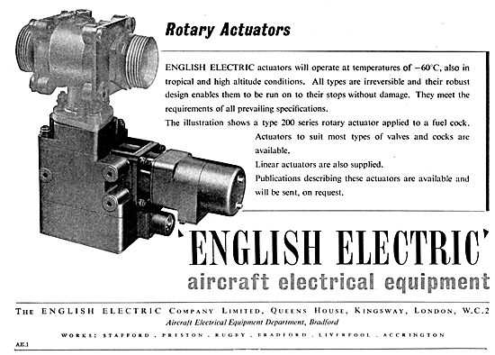 English Electric Rotary Actuators                                
