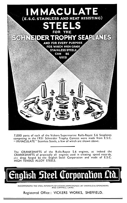 English Steel. ESC Stainless Steels 1931                         