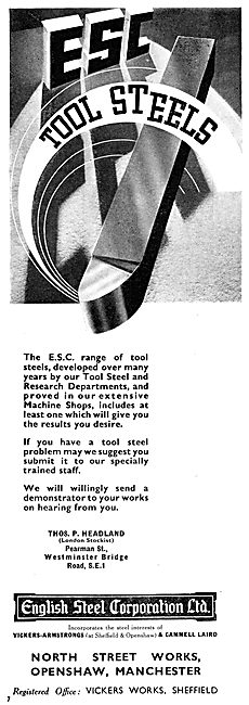 English Steel ESC Tool Steels                                    