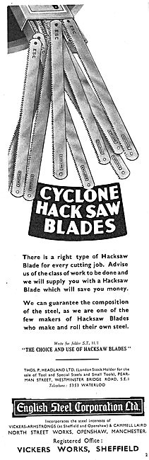 English Steel - Cyclone Hacksaw Blades                           