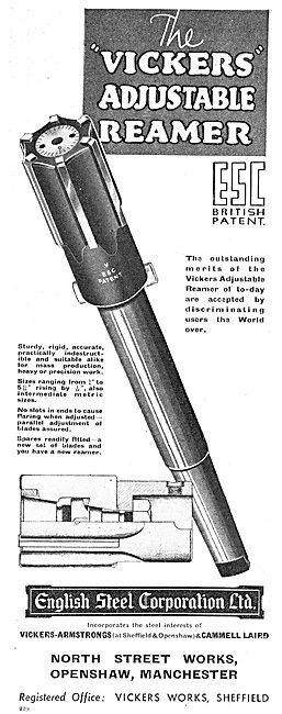 English Steel - Vickers Adjustable Reamers                       