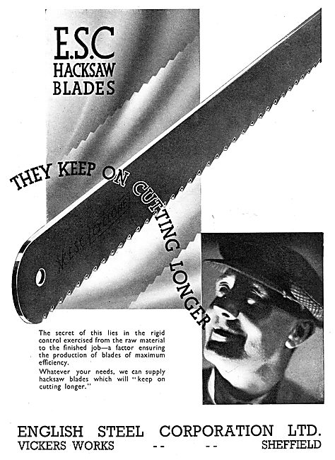 English Steel Corporation. ESC. Hacksaw Blades                   