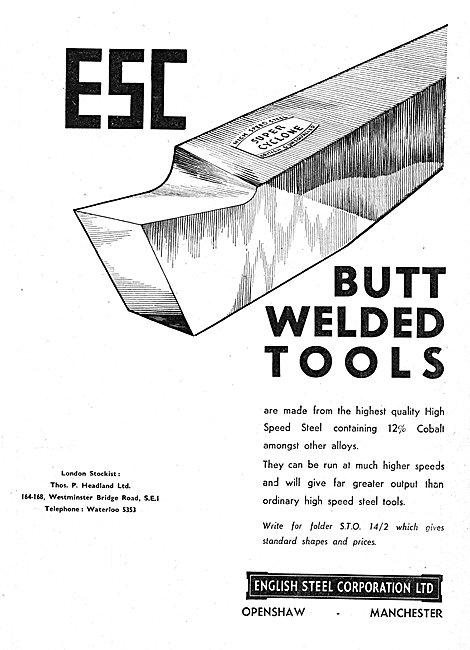 English Steel ESC Butt Welded Tools                              