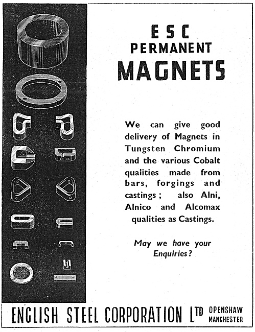 E.S.C. English Steel  Drop Forgings & Permanent Magnets          