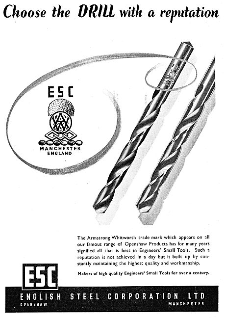 English Steel  ESC Twist Drills                                  