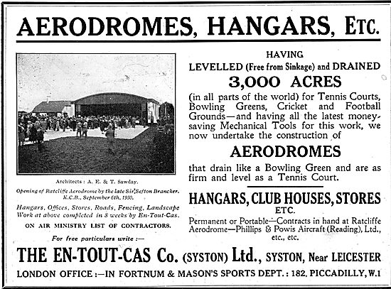 En-Tout-Cas Aerodromes & Hangars - Ratcliffe                     