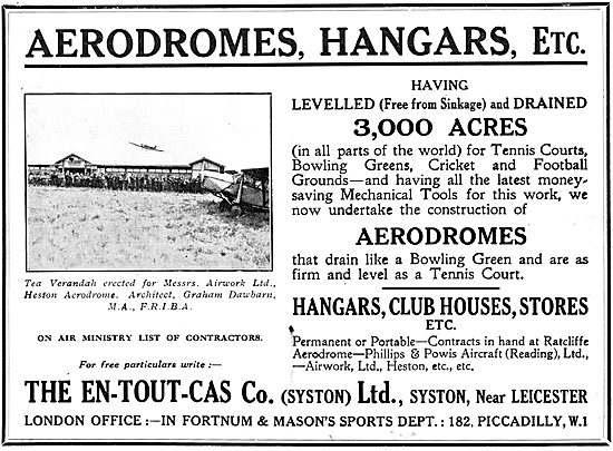 En-Tout-Cas Aerodromes & Hangars - Airwaok Heston                