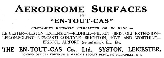 En-Tout-Cas Aerodromes & Hangars Leicester - Heston - Redhill    