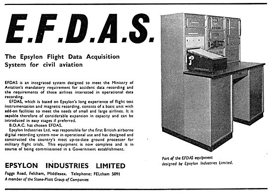 EFDAS Epsylon Flight Data Acquisition System 1965                