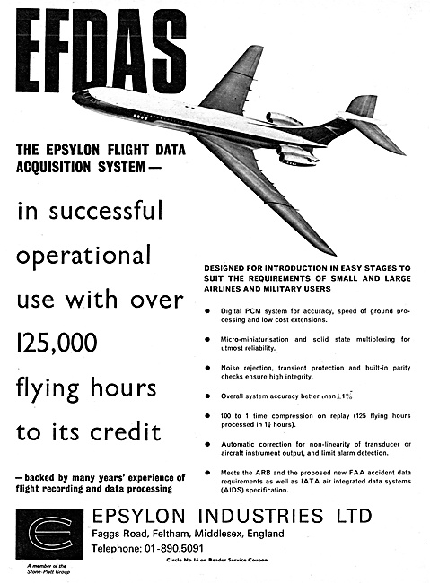 Epsylon EFDAS Flight Data Acquisition System 1967                