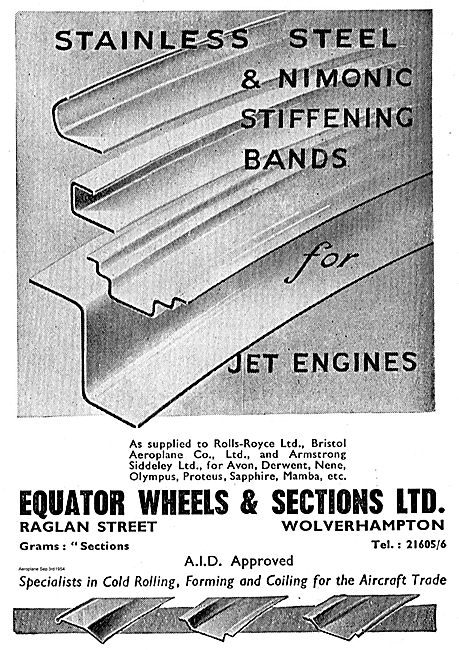 Equator Wheels & Sections Nimonic Stiffening Bands Jet Engines   