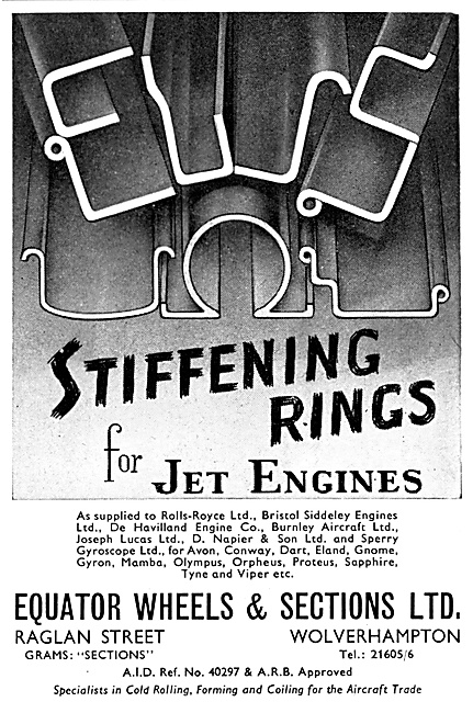 Equator Stiffening Rings For Jet Engines                         