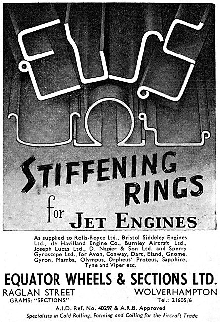 Equator Wheels & Sections : Stiffening Rings For Jet Engines     