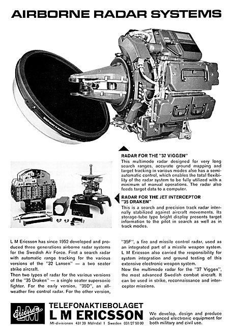 L.M.Ericsson Airborne Radar Systems                              