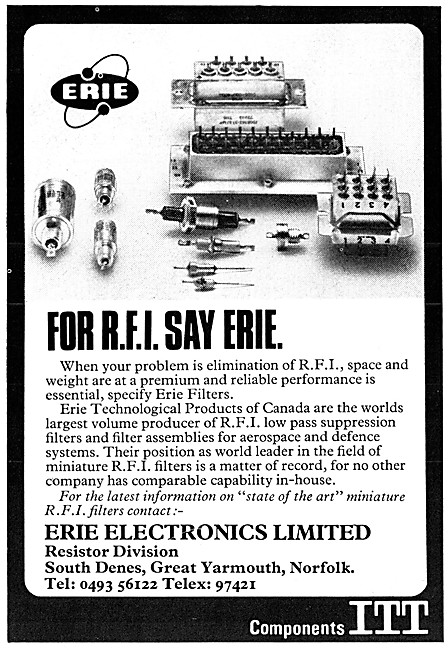 Erie Electronics. Low Bypass Suppressions Filters                