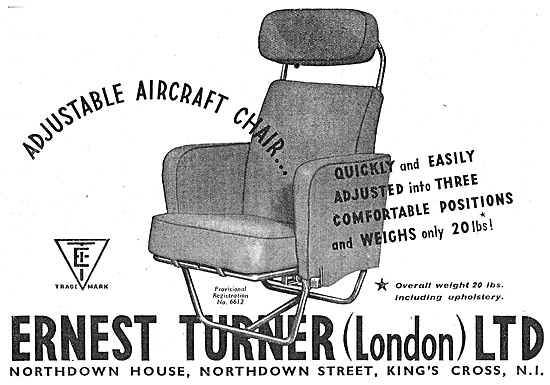 The Ernest Turner  Aircraft  Seats 1947                          