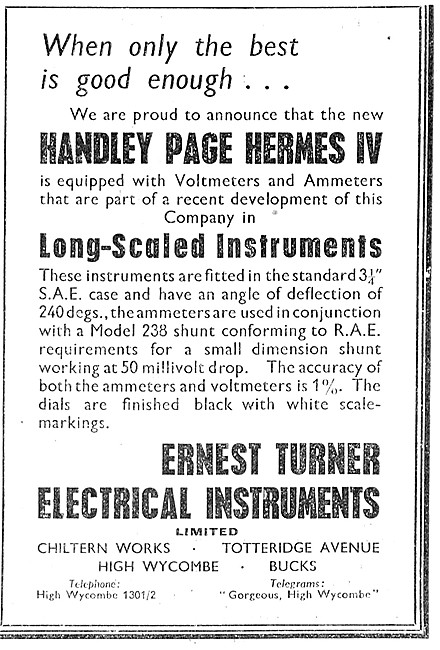 Ernest Turner Electrical Instruments                             