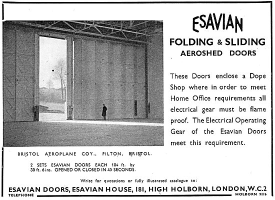 Esavian Folding & Sliding Aeroshed Hangar Doors - Filton         