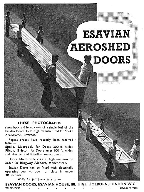 Esavian Folding & Sliding Aeroshed Hangar Doors - Speke          