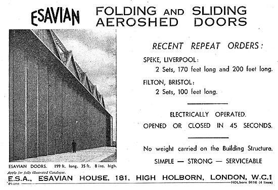 Esavian Folding & Sliding Aeroshed Hangar Doors - Filton         