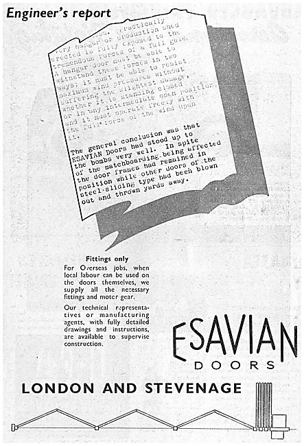 Esavian Folding Doors For Aircraft Hangars - Bomb Damage Report  