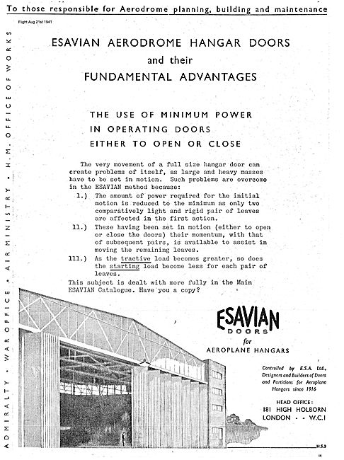 Esavian Doors For Aircraft Hangars                               
