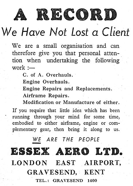 Essex Aero - Aircraft Engineering Services                       