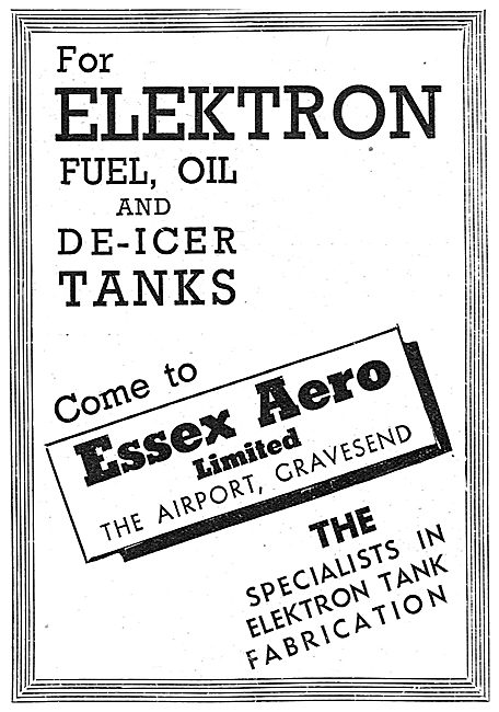 Essex Aero. Gravesend. Elektron Tank Fabrication                 