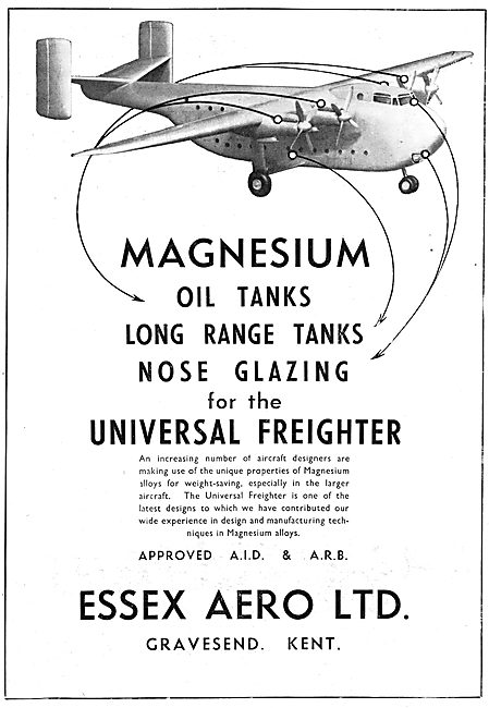 Essex Aero. Magnesium Components For Aircraft                    