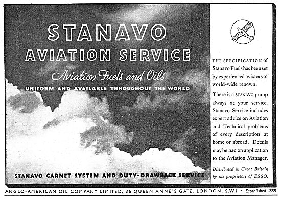 Esso Stanavo Aviation Fuel & Oil - Aviation Service              