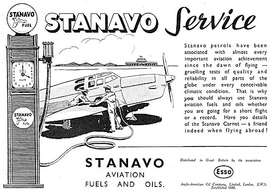 Esso Stanavo Aviation Fuel & Oil & Airport Service               