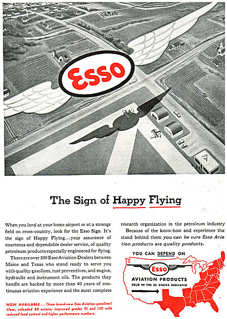 Esso Aviation Products 1946                                      