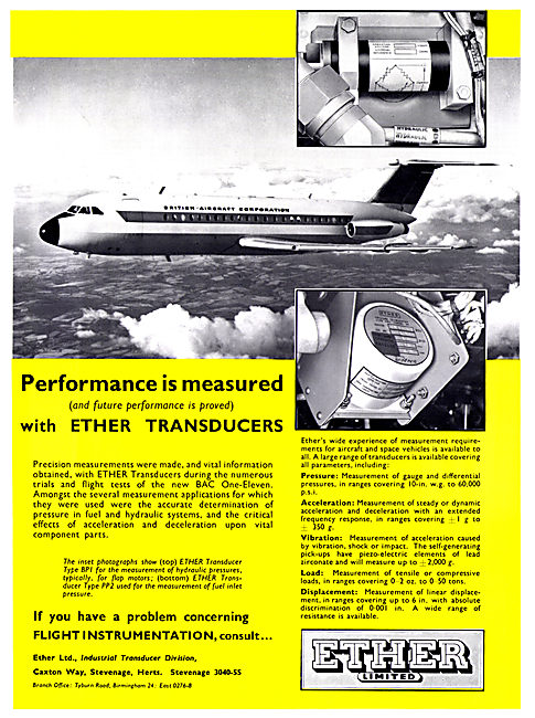 Ether Ltd. Stevenage. Ether Transducers. Flight Instrumentation  