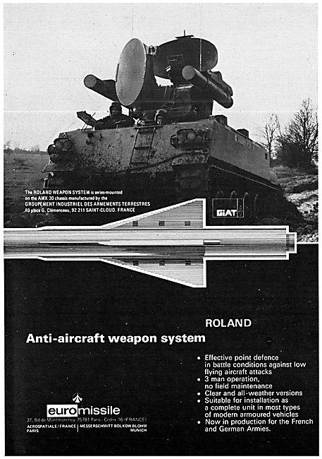 Euro Missilet Roland Weapon System                               