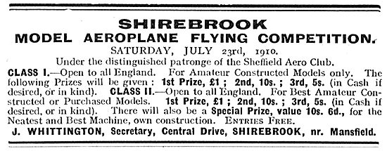 Shirebrook Model Aeroplane Flying Comp - Sheffield Aero Club     